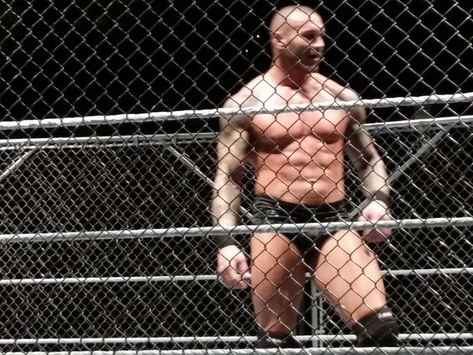 Steel cage match from the front row