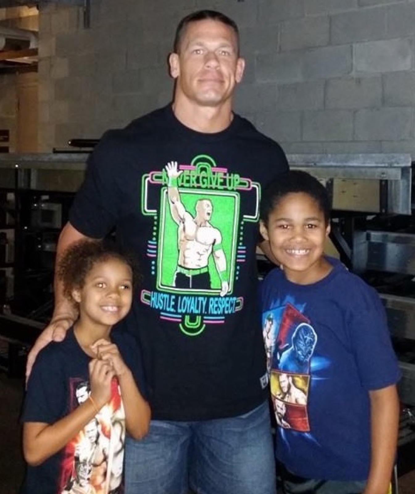 John Cena with Kip's kids