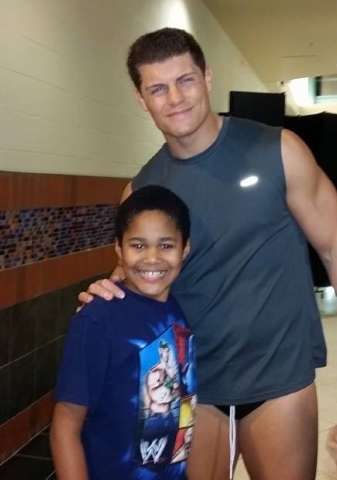 Cody Rhodes with Kip's son years before WrestleMania XL