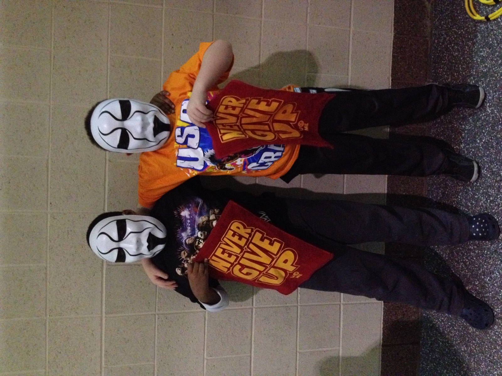 Kids with Cena towels