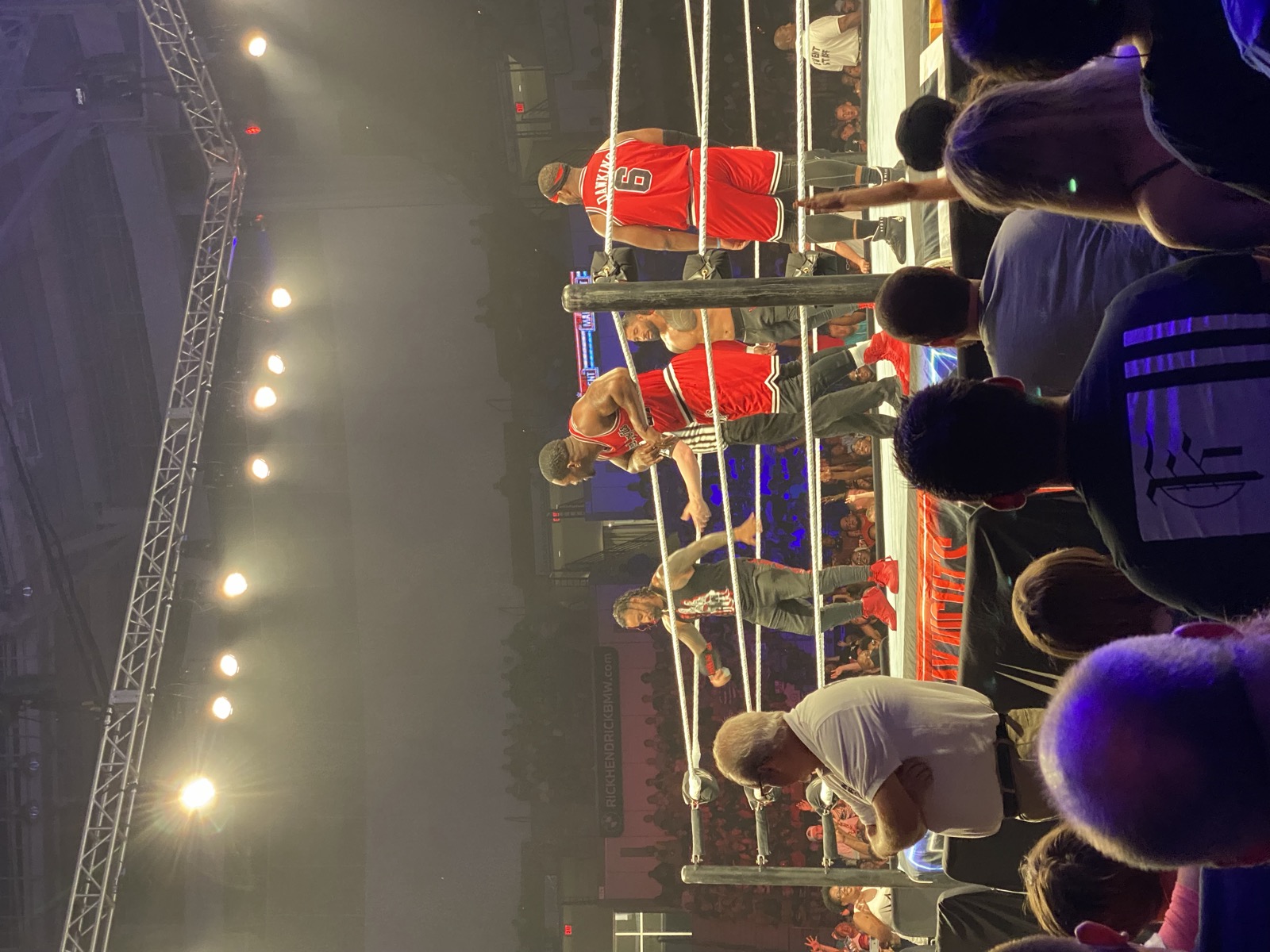 Live match seen from the floor